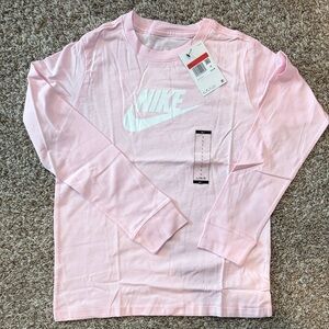 NWT Nike Kids Light Pink Long Sleeve Tee girls Large